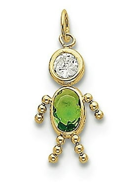 Diamond2Deal 10k Yellow Gold December Boy Birthstone Pendant for Women